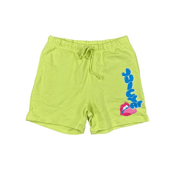 Poppi - Juicy AF Sweat Shorts in Lime Green - Picture 1 of 3